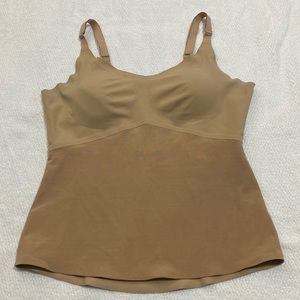 HoneyLove Liftwear Cami Shapewear Tank Sand Beige Built-In Bra Size 1X